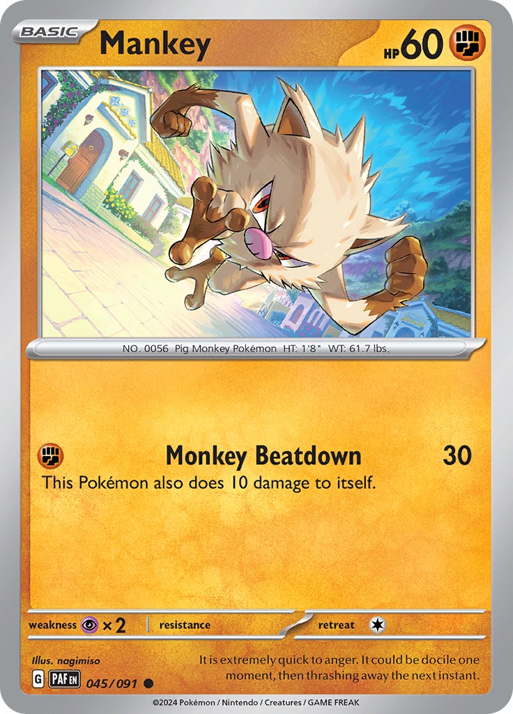 Mankey (045/091) [Scarlet & Violet: Paldean Fates] | Galaxy Games LLC