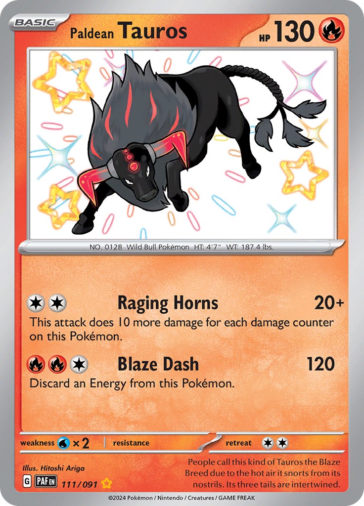 Paldean Tauros (111/091) [Scarlet & Violet: Paldean Fates] | Galaxy Games LLC