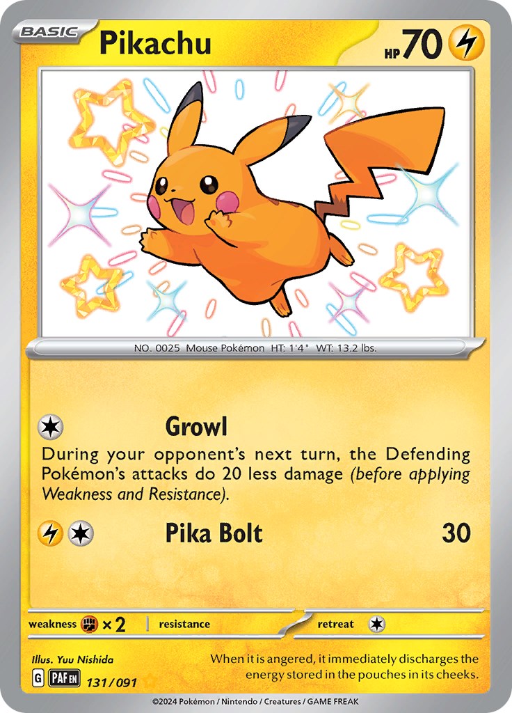 Pikachu (131/091) [Scarlet & Violet: Paldean Fates] | Galaxy Games LLC