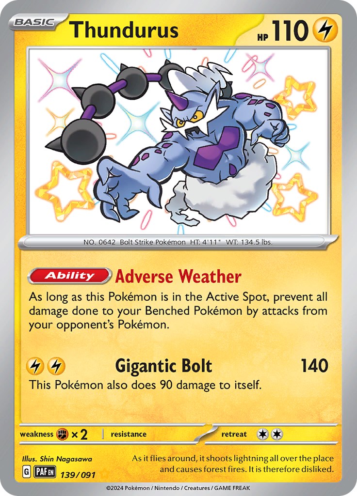 Thundurus (139/091) [Scarlet & Violet: Paldean Fates] | Galaxy Games LLC