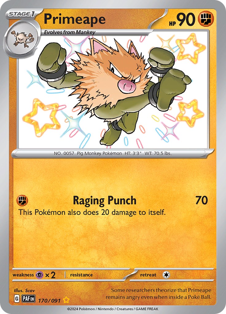 Primeape (170/091) [Scarlet & Violet: Paldean Fates] | Galaxy Games LLC