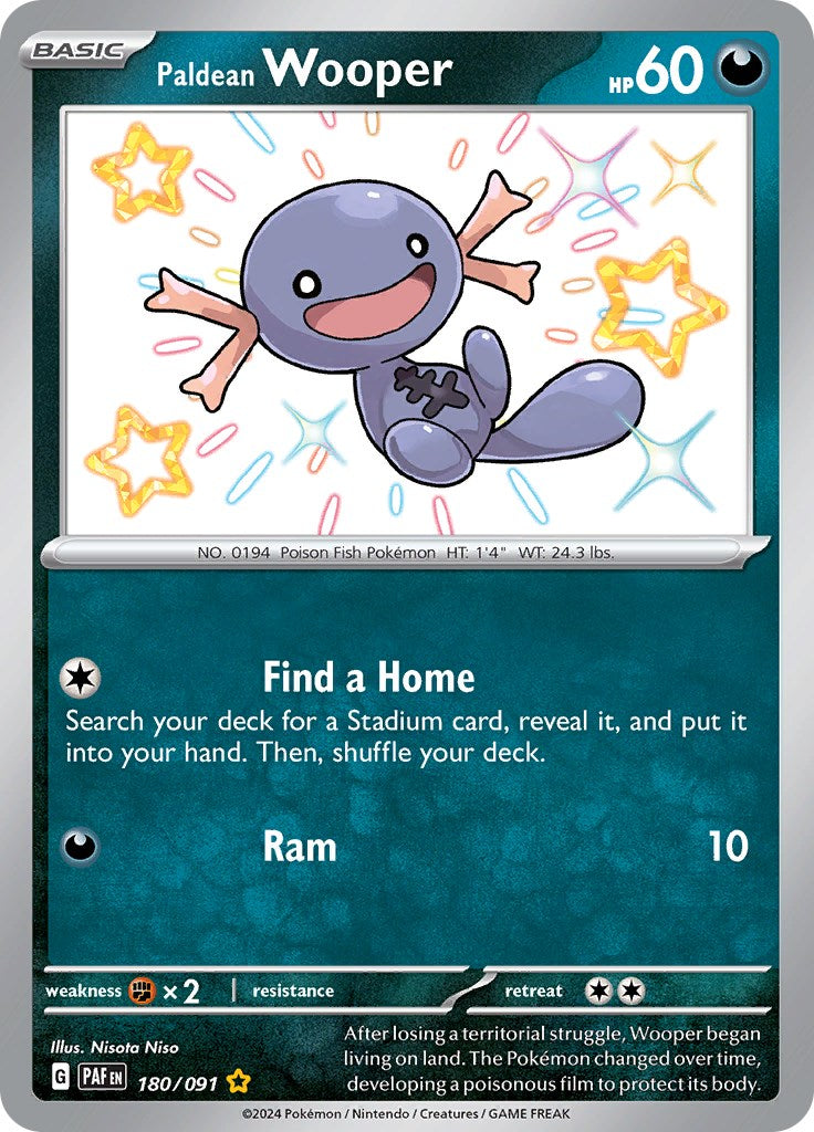 Paldean Wooper (180/091) [Scarlet & Violet: Paldean Fates] | Galaxy Games LLC