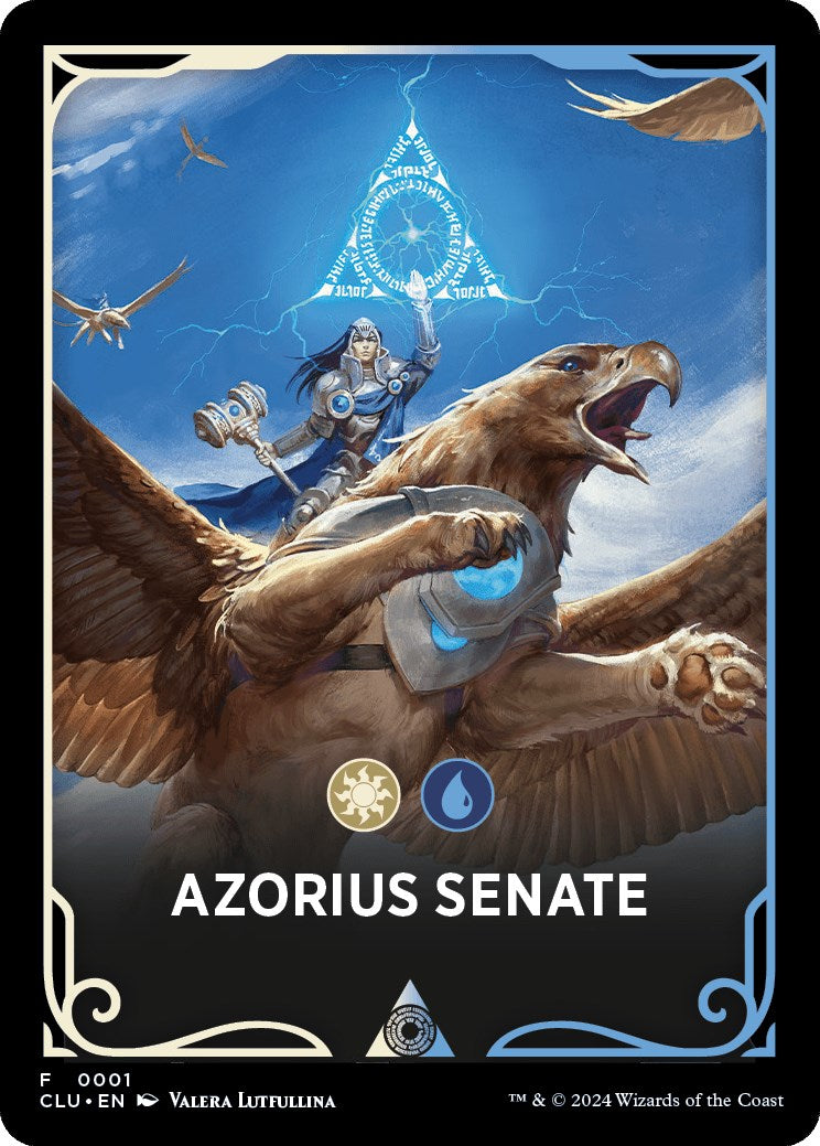 Azorius Senate Theme Card [Ravnica: Clue Edition Tokens] | Galaxy Games LLC