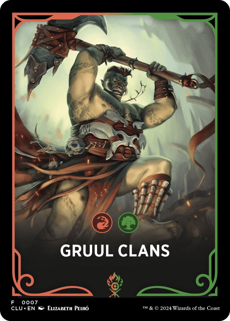 Gruul Clans Theme Card [Ravnica: Clue Edition Tokens] | Galaxy Games LLC