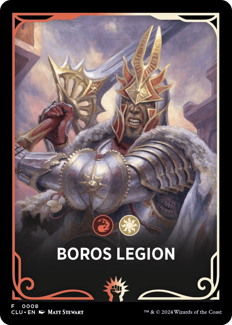 Boros Legion Theme Card [Ravnica: Clue Edition Tokens] | Galaxy Games LLC