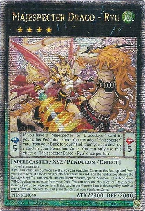 Majespecter Draco - Ryu [PHNI-EN049] Quarter Century Secret Rare | Galaxy Games LLC