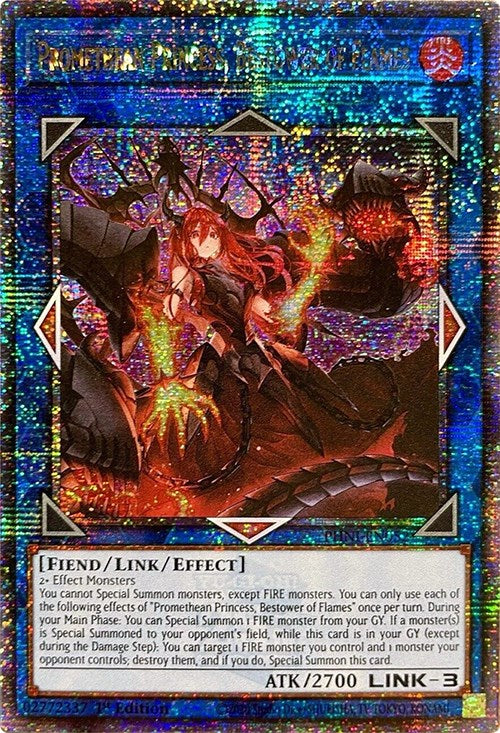 Promethean Princess, Bestower of Flames [PHNI-EN052] Quarter Century Secret Rare | Galaxy Games LLC