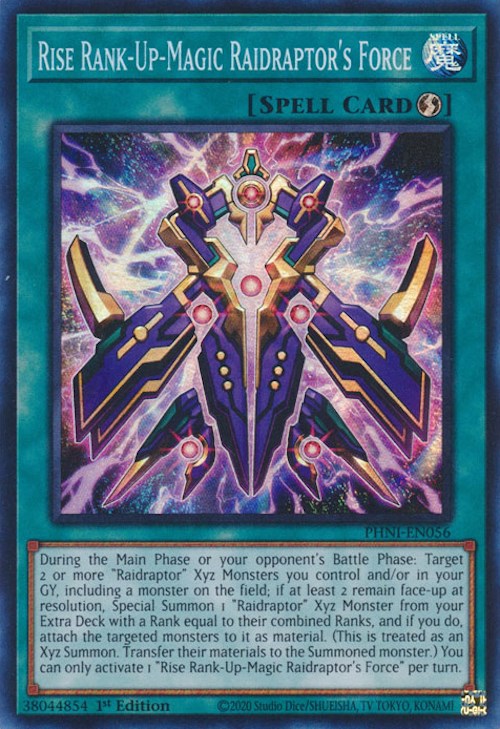 Rise Rank-Up-Magic Raidraptor's Force [PHNI-EN056] Super Rare | Galaxy Games LLC