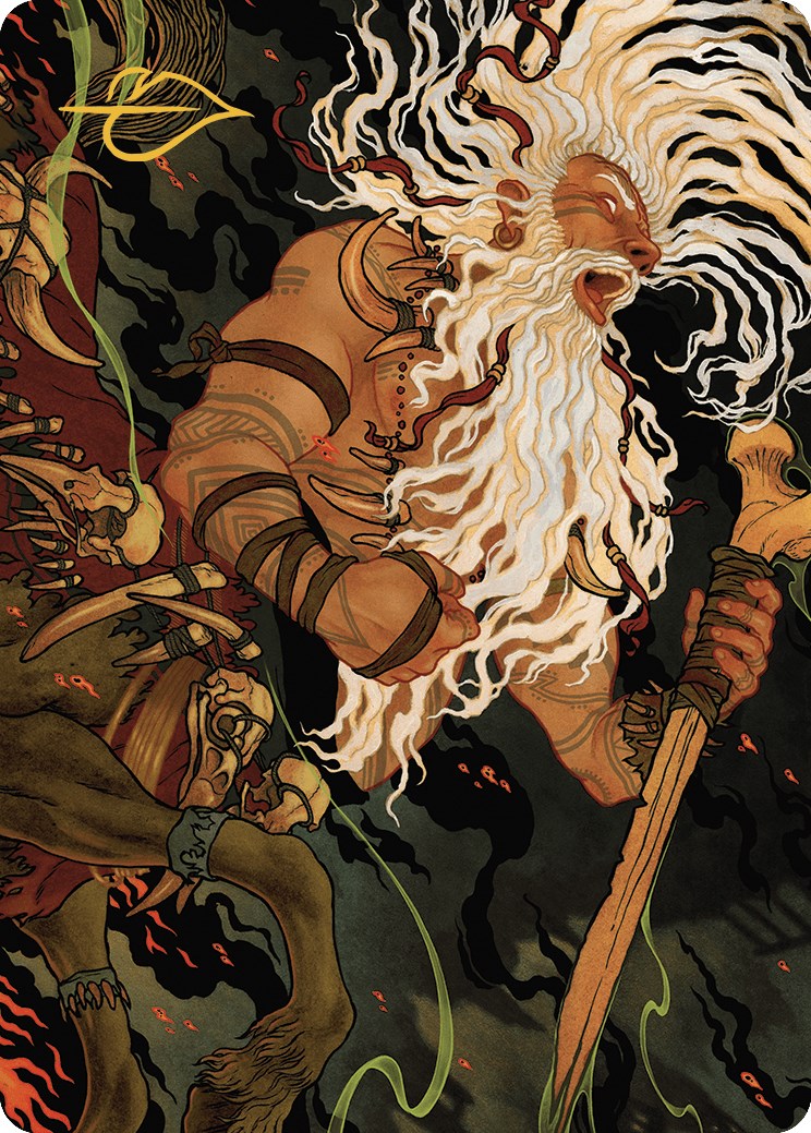 Yarus, Roar of the Old Gods Art Card (46/49) (Gold-Stamped Signature) [Murders at Karlov Manor Art Series] | Galaxy Games LLC