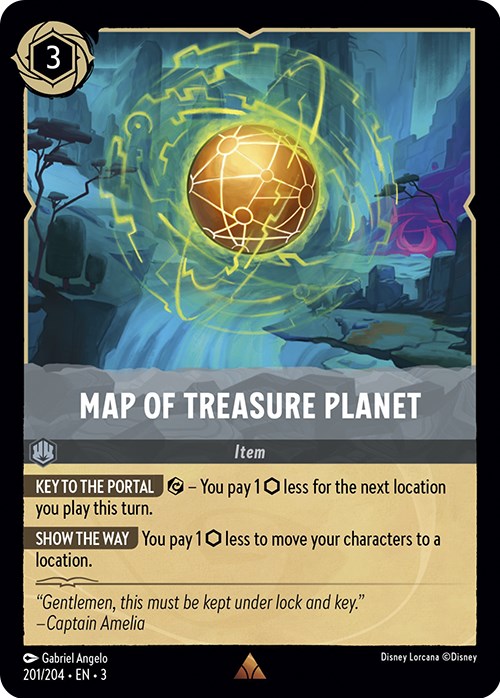 Map of Treasure Planet (201/204) [Into the Inklands] | Galaxy Games LLC