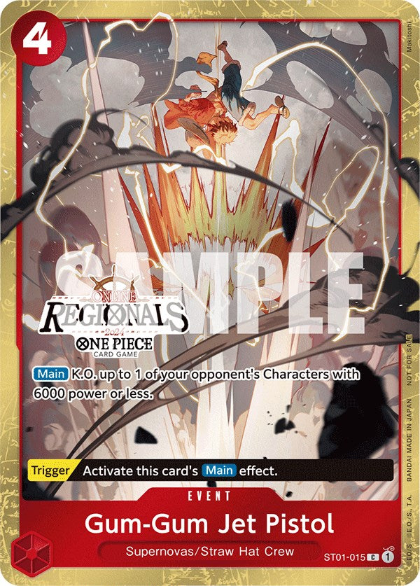 Gum-Gum Jet Pistol (Online Regional 2024) [Participant] [One Piece Promotion Cards] | Galaxy Games LLC