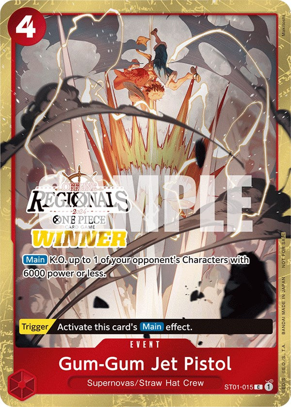 Gum-Gum Jet Pistol (Offline Regional 2024) [Winner] [One Piece Promotion Cards] | Galaxy Games LLC