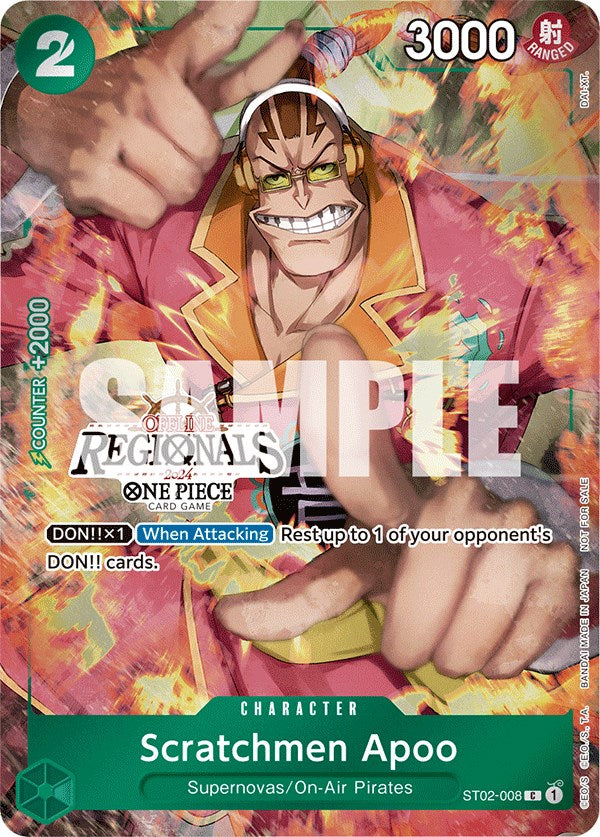 Scratchmen Apoo (Offline Regional 2024) [Participant] [One Piece Promotion Cards] | Galaxy Games LLC
