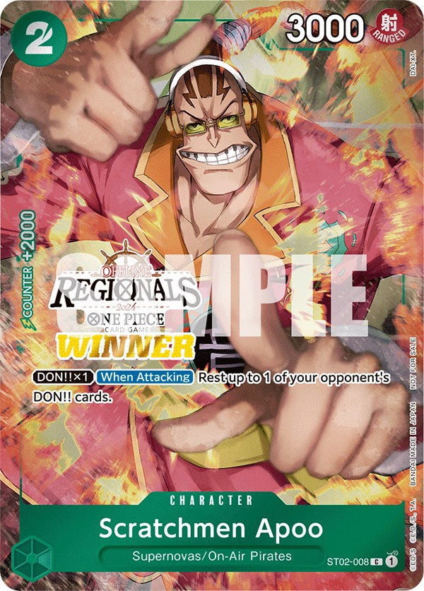 Scratchmen Apoo (Offline Regional 2024) [Winner] [One Piece Promotion Cards] | Galaxy Games LLC
