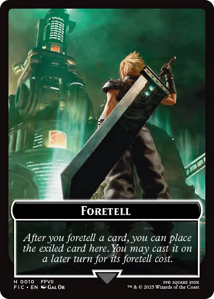 Foretell // Treasure Double-Sided Token [FINAL FANTASY Commander Tokens] | Galaxy Games LLC