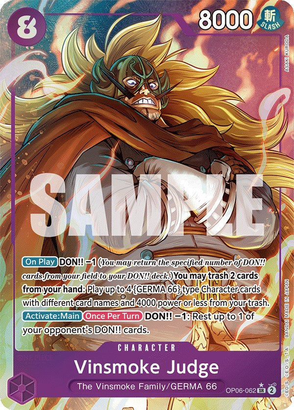 Vinsmoke Judge (Alternate Art) [Wings of the Captain] | Galaxy Games LLC