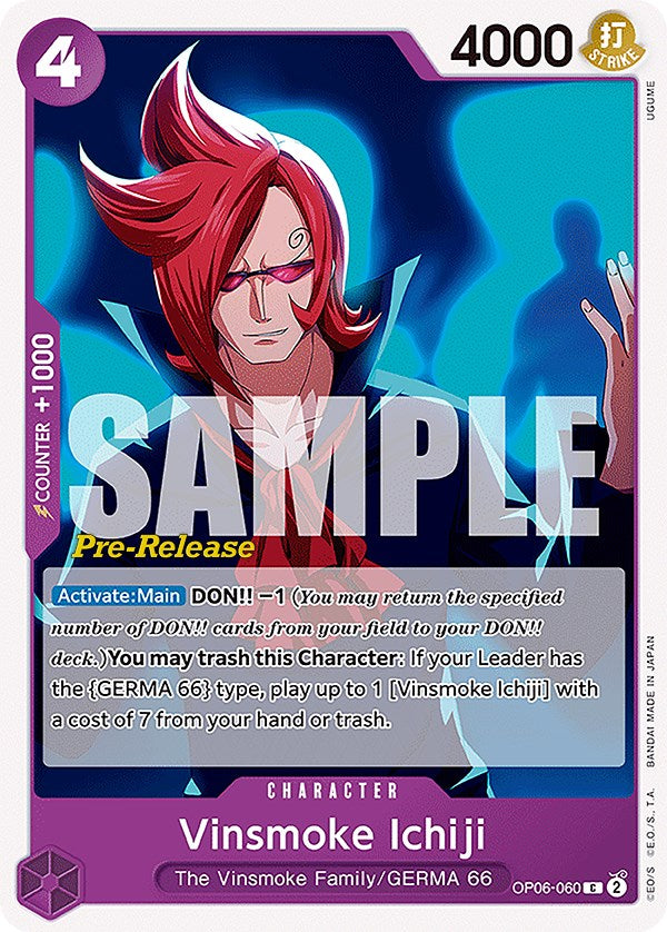 Vinsmoke Ichiji [Wings of the Captain Pre-Release Cards] | Galaxy Games LLC