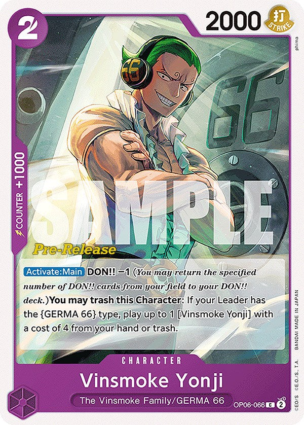 Vinsmoke Yonji [Wings of the Captain Pre-Release Cards] | Galaxy Games LLC