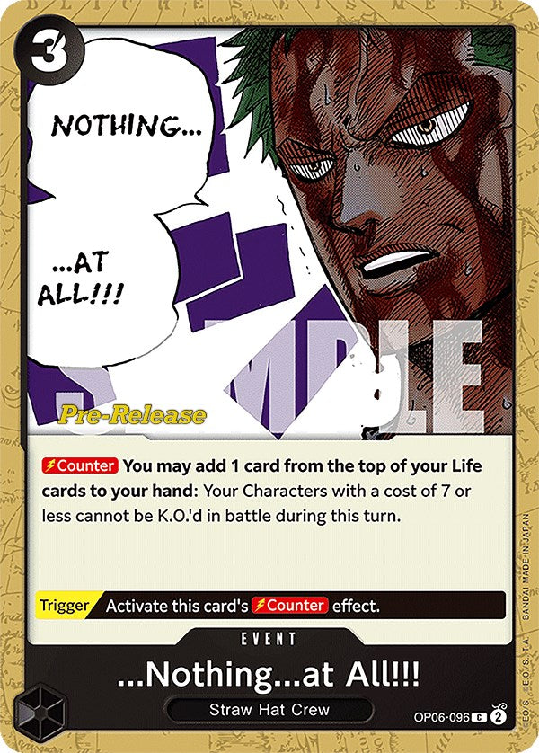 ...Nothing...at All!!! [Wings of the Captain Pre-Release Cards] | Galaxy Games LLC
