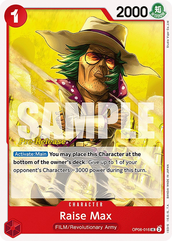 Raise Max [Wings of the Captain Pre-Release Cards] | Galaxy Games LLC