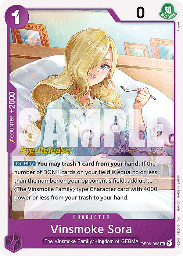 Vinsmoke Sora [Wings of the Captain Pre-Release Cards] | Galaxy Games LLC