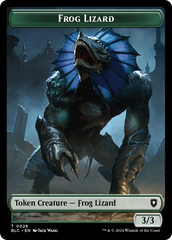 Storm Crow // Frog Lizard Double-Sided Token [Bloomburrow Commander Tokens] | Galaxy Games LLC