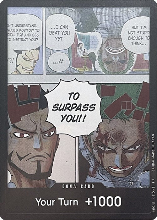 DON!! Card (Mihawk & Zoro) (Double Pack Set Vol. 3) [Wings of the Captain] | Galaxy Games LLC