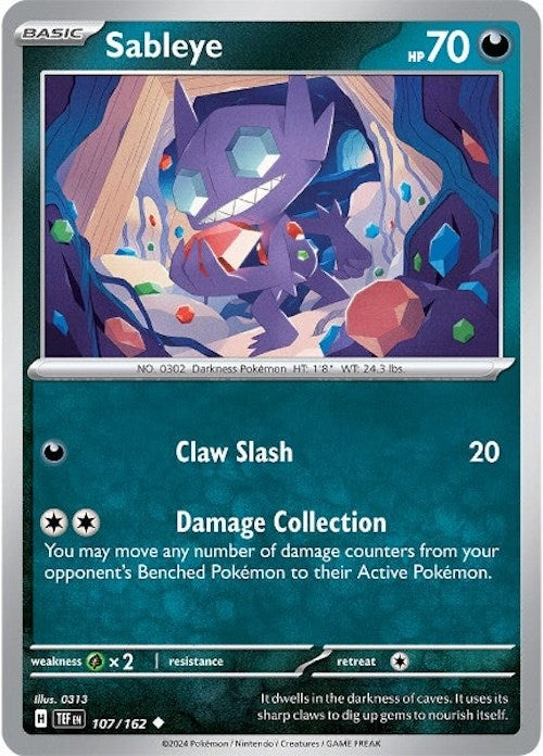 Sableye (107/162) [Scarlet & Violet: Temporal Forces] | Galaxy Games LLC