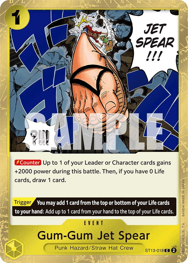 Gum-Gum Jet Spear [Ultra Deck: The Three Brothers] | Galaxy Games LLC