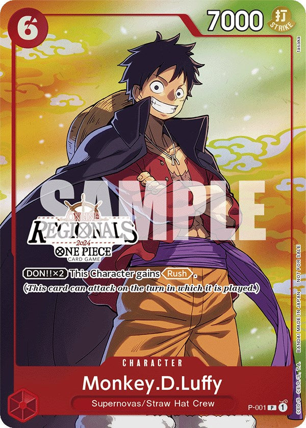 Monkey.D.Luffy (Online Regional 2024 Vol. 2) [Participant] [One Piece Promotion Cards] | Galaxy Games LLC