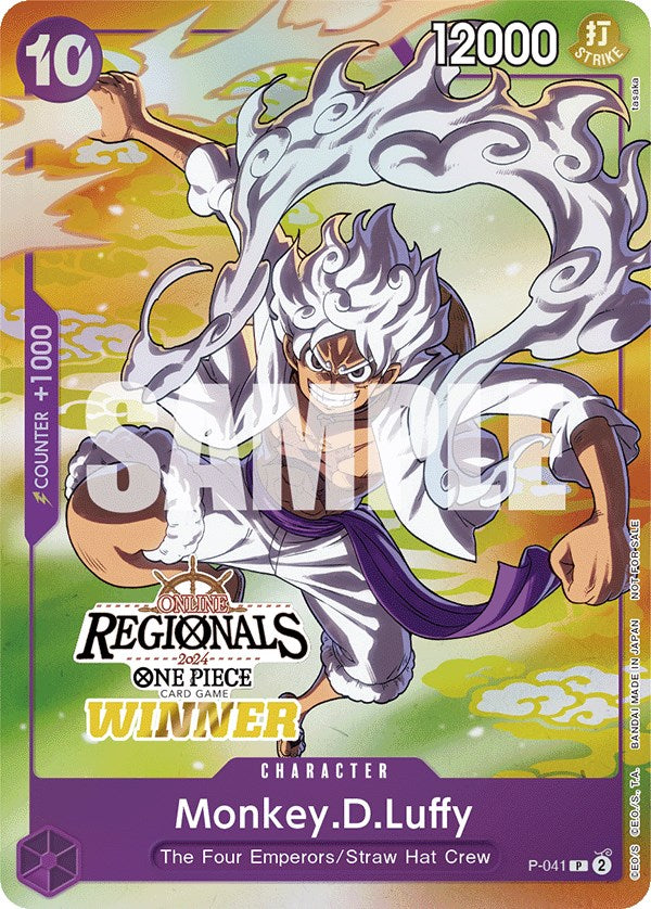 Monkey.D.Luffy (Online Regional 2024 Vol. 2) [Winner] [One Piece Promotion Cards] | Galaxy Games LLC