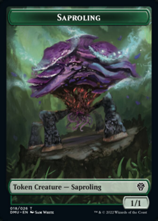 Saproling // Powerstone Double-Sided Token [Dominaria United Tokens] | Galaxy Games LLC