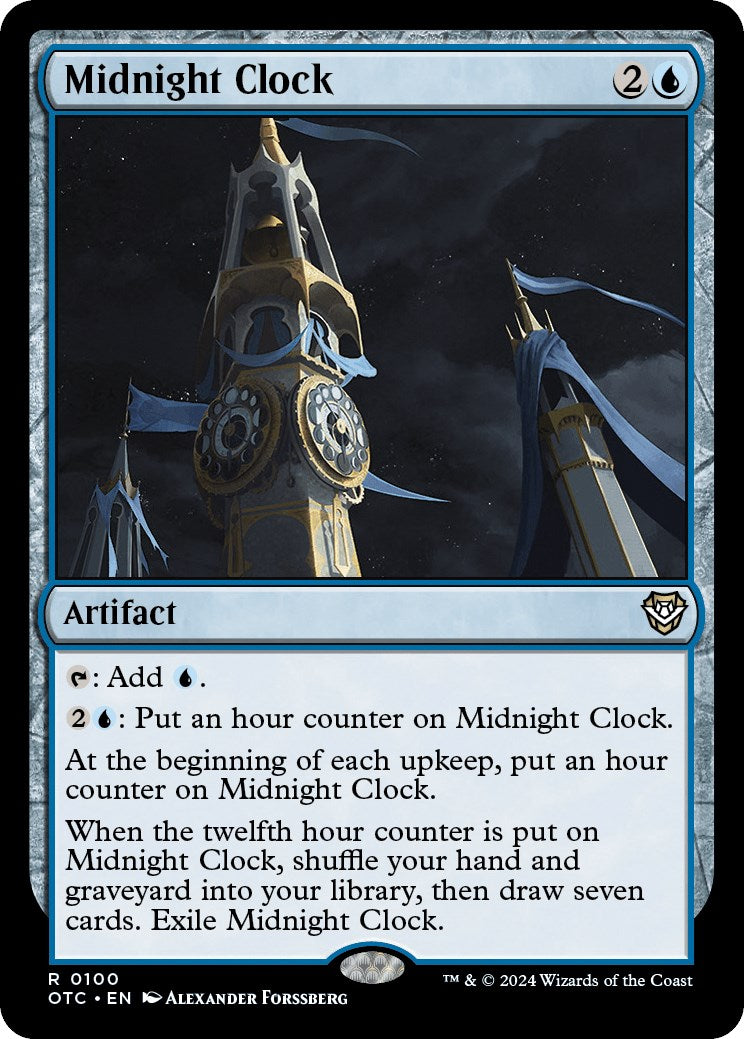 Midnight Clock [Outlaws of Thunder Junction Commander] | Galaxy Games LLC