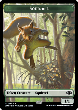 Zombie // Squirrel Double-Sided Token [Dominaria Remastered Tokens] | Galaxy Games LLC