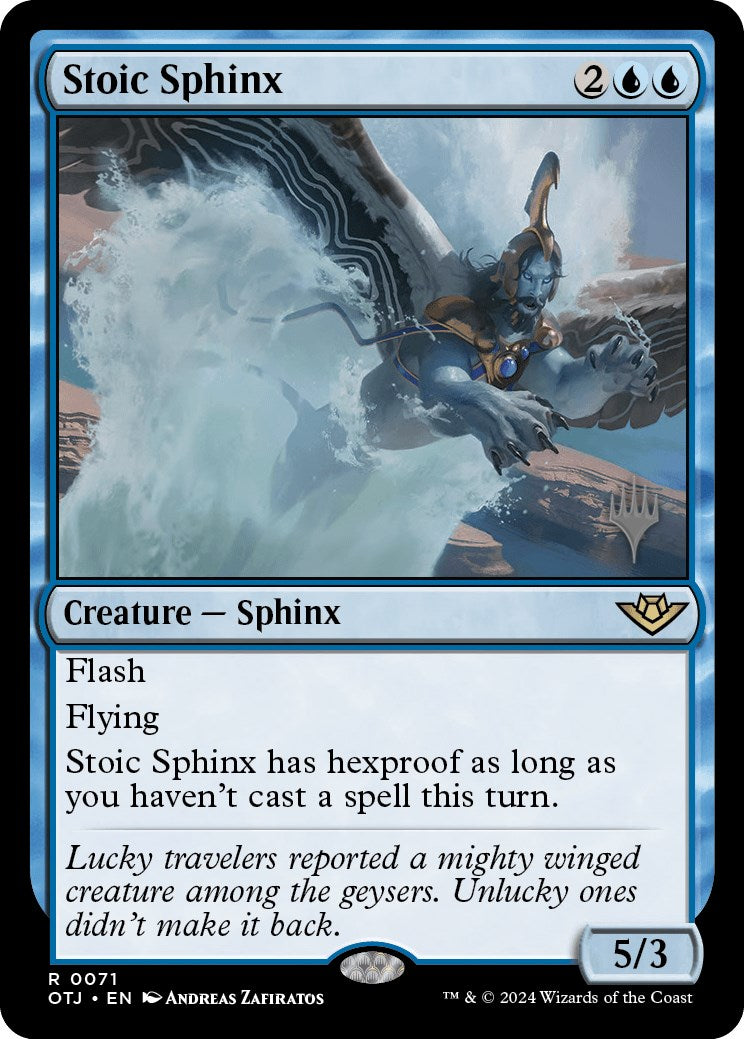 Stoic Sphinx (Promo Pack) [Outlaws of Thunder Junction Promos] | Galaxy Games LLC