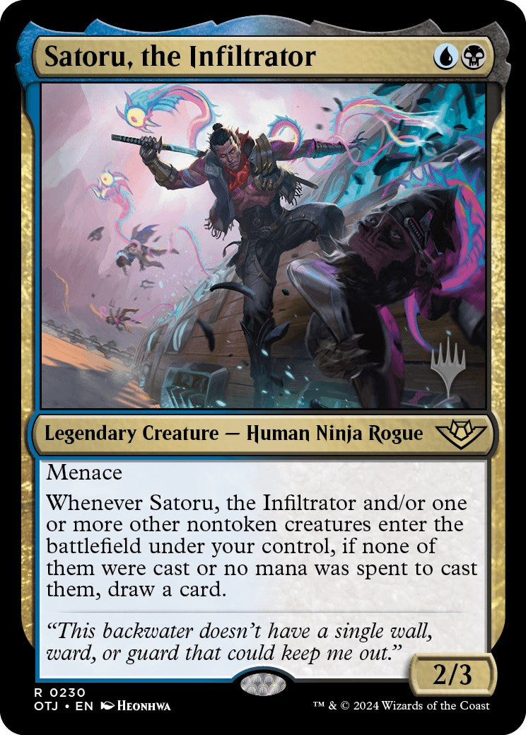 Satoru, the Infiltrator (Promo Pack) [Outlaws of Thunder Junction Promos] | Galaxy Games LLC