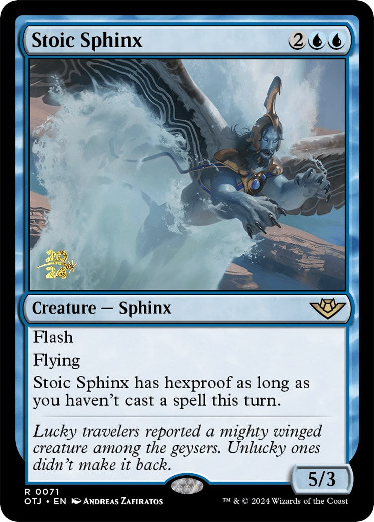 Stoic Sphinx [Outlaws of Thunder Junction Prerelease Promos] | Galaxy Games LLC