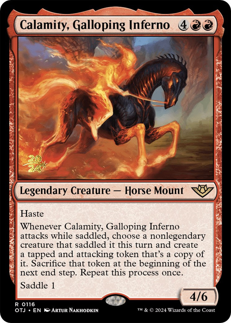 Calamity, Galloping Inferno [Outlaws of Thunder Junction Prerelease Promos] | Galaxy Games LLC