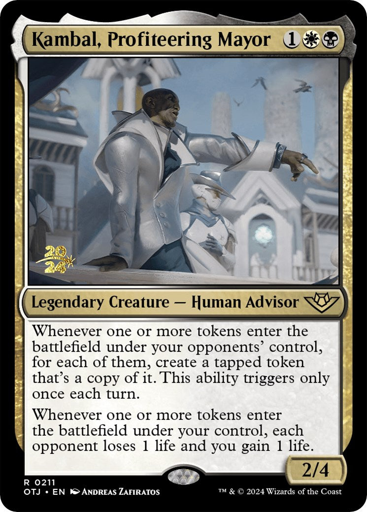 Kambal, Profiteering Mayor [Outlaws of Thunder Junction Prerelease Promos] | Galaxy Games LLC