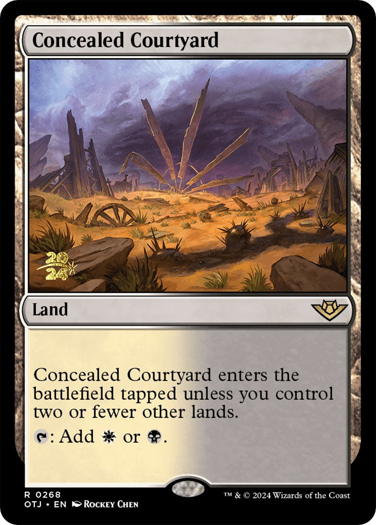 Concealed Courtyard (OTJ) [Outlaws of Thunder Junction Prerelease Promos] | Galaxy Games LLC