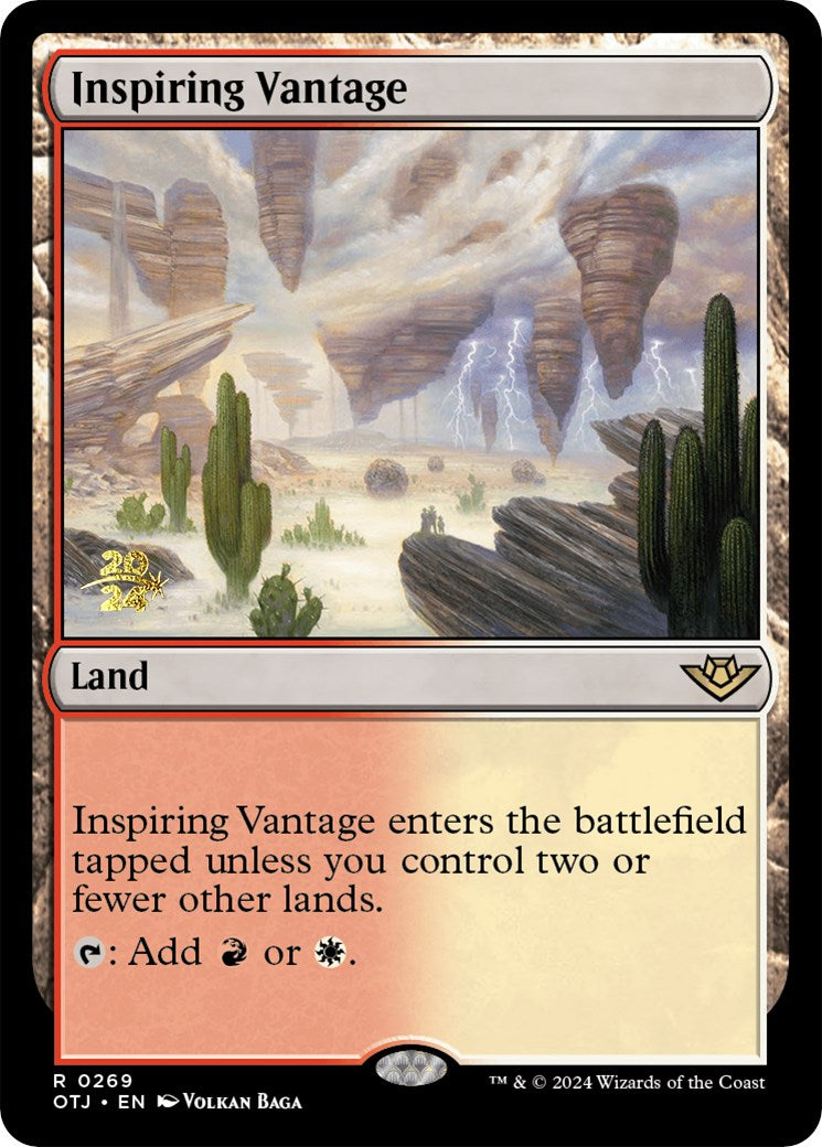 Inspiring Vantage (OTJ) [Outlaws of Thunder Junction Prerelease Promos] | Galaxy Games LLC