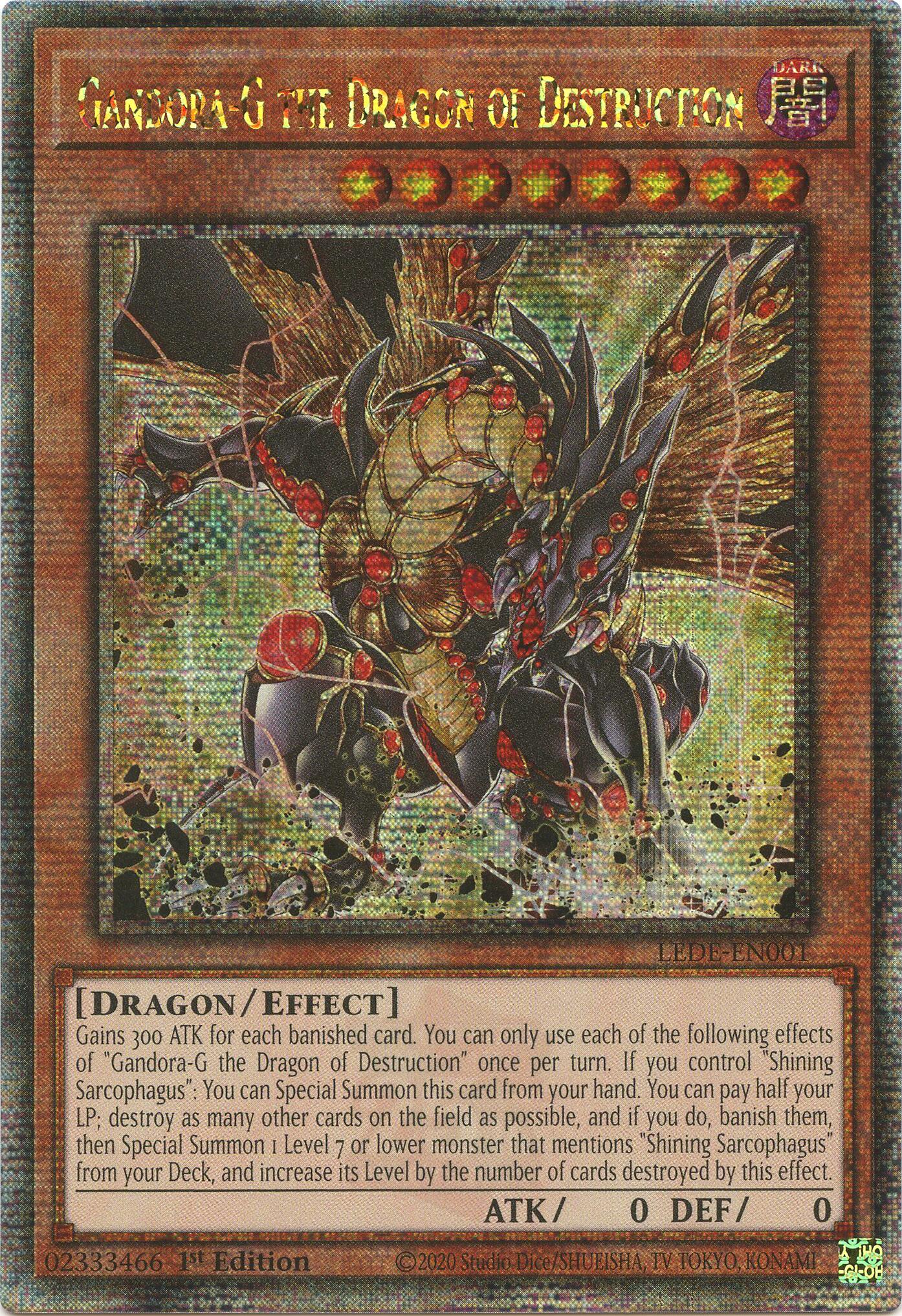 Gandora-G the Dragon of Destruction [LEDE-EN001] Quarter Century Secret Rare | Galaxy Games LLC