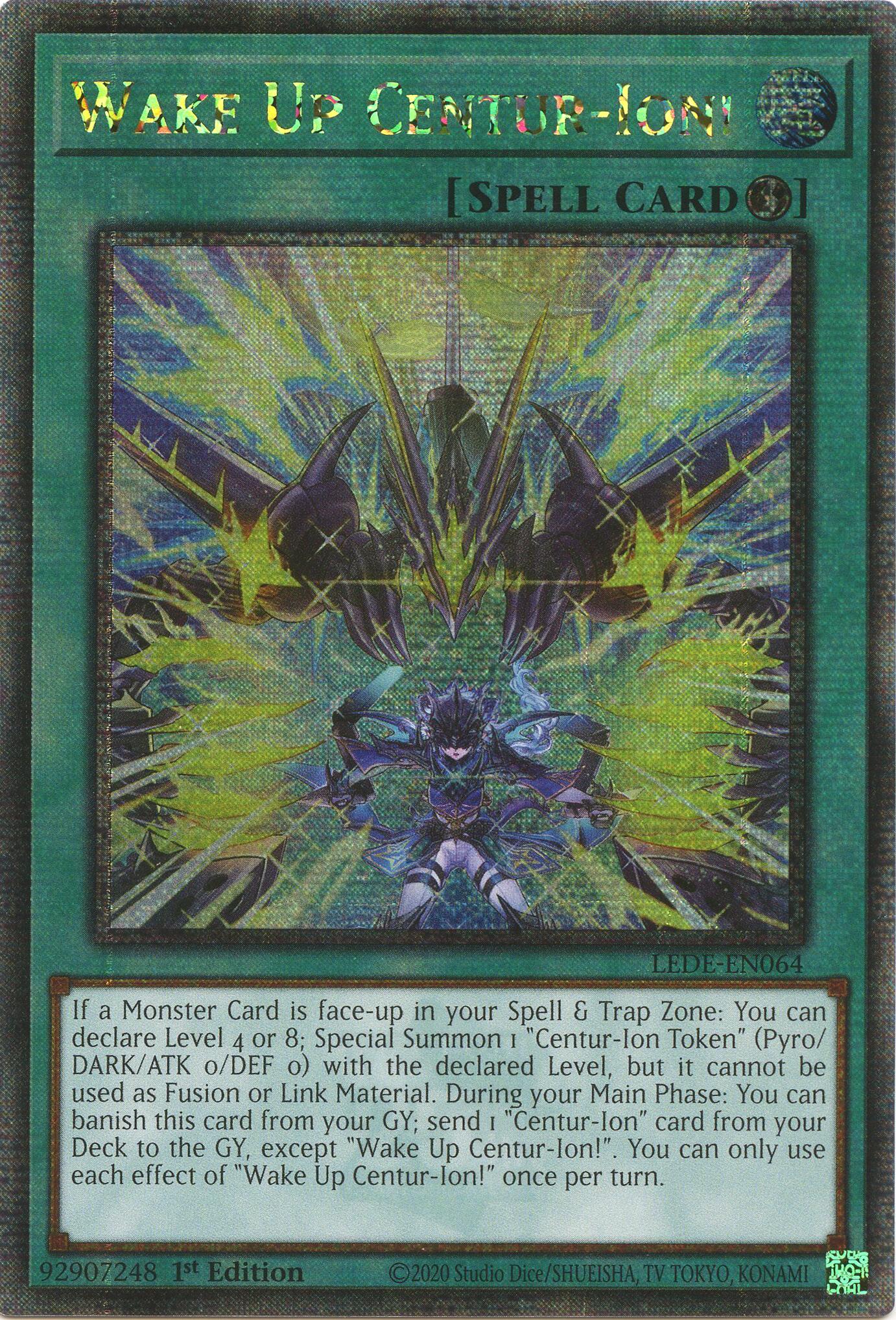 Wake Up Centur-Ion! (Quarter Century Secret Rare) [LEDE-EN064] Quarter Century Secret Rare | Galaxy Games LLC