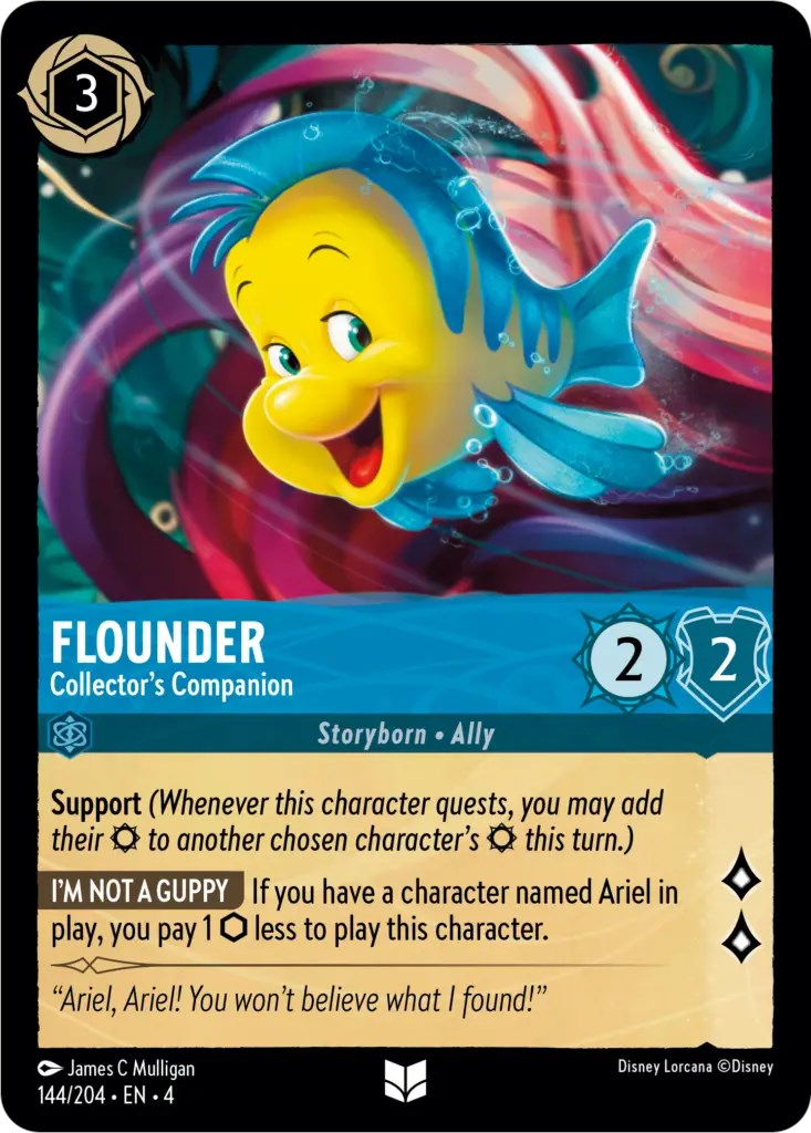 Flounder - Collector's Companion (144/204) [Ursula's Return] | Galaxy Games LLC
