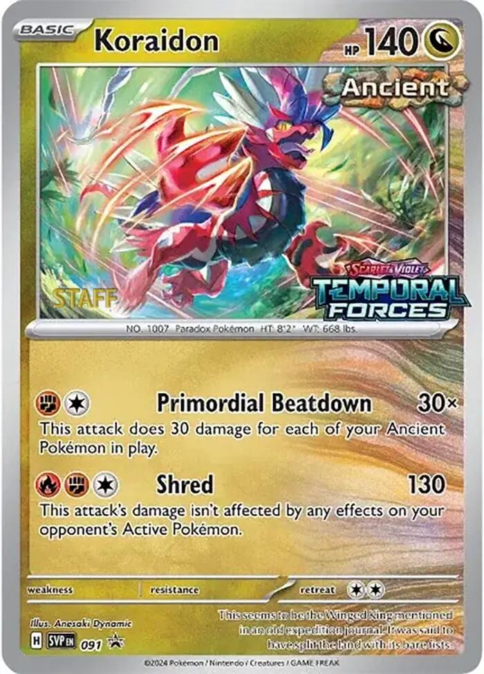 Koraidon (091) (Stamped) (Staff) [Scarlet & Violet: Black Star Promos] | Galaxy Games LLC