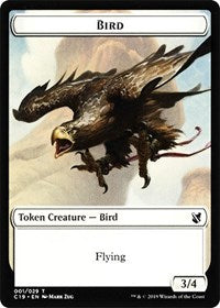 Bird (001) // Sculpture Double-Sided Token [Commander 2019 Tokens] | Galaxy Games LLC