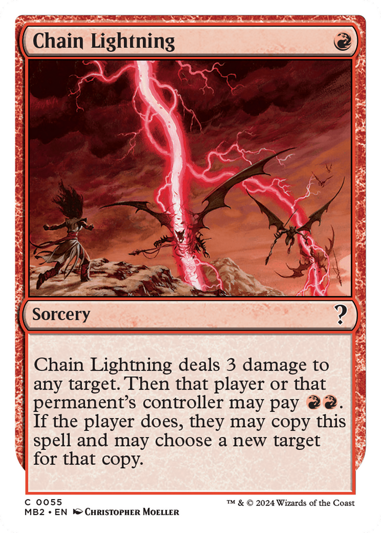 Chain Lightning (White Border) [Mystery Booster 2] | Galaxy Games LLC