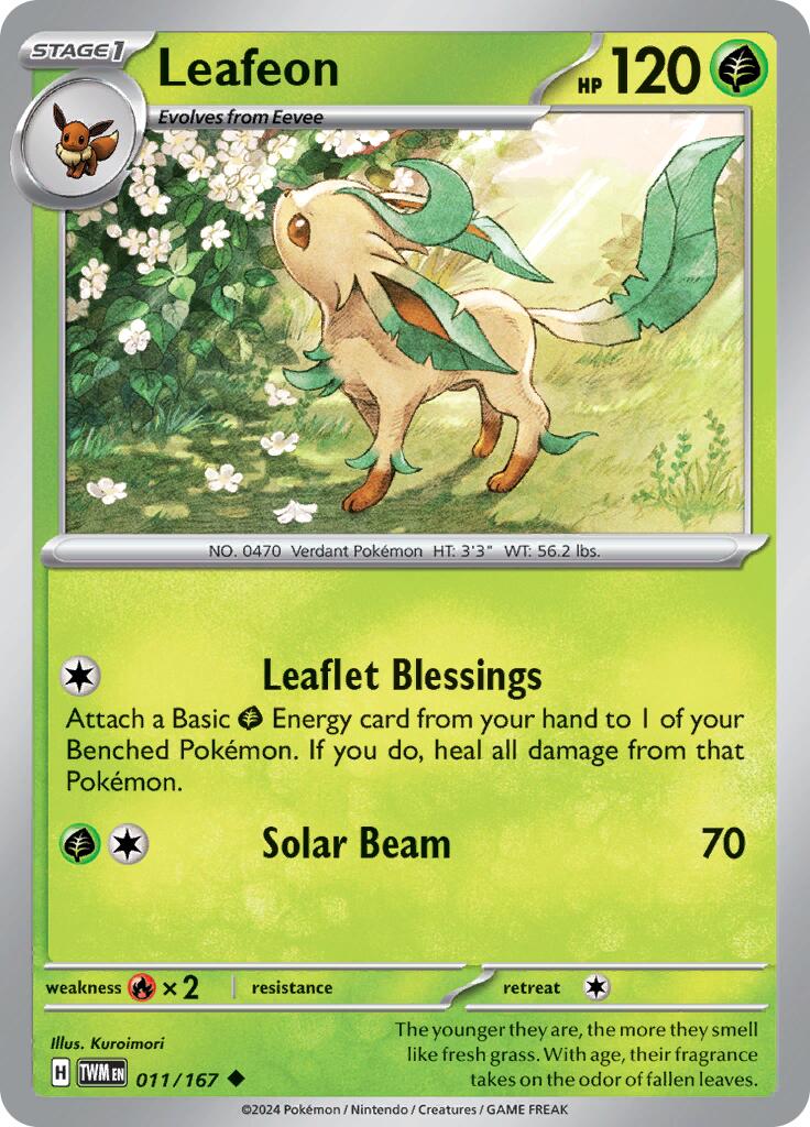 Leafeon (011/167) [Scarlet & Violet: Twilight Masquerade] | Galaxy Games LLC