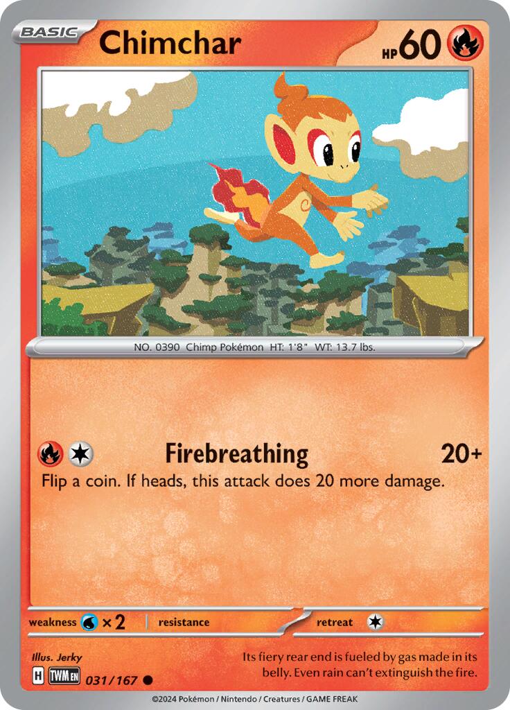 Chimchar (031/167) [Scarlet & Violet: Twilight Masquerade] | Galaxy Games LLC