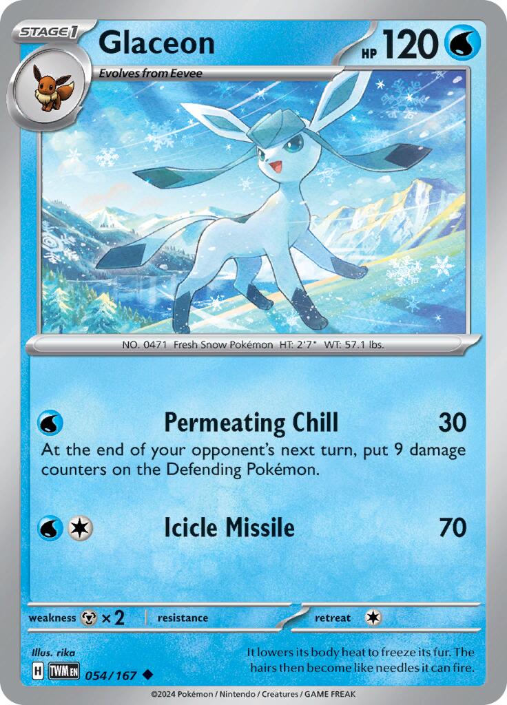 Glaceon (054/167) [Scarlet & Violet: Twilight Masquerade] | Galaxy Games LLC